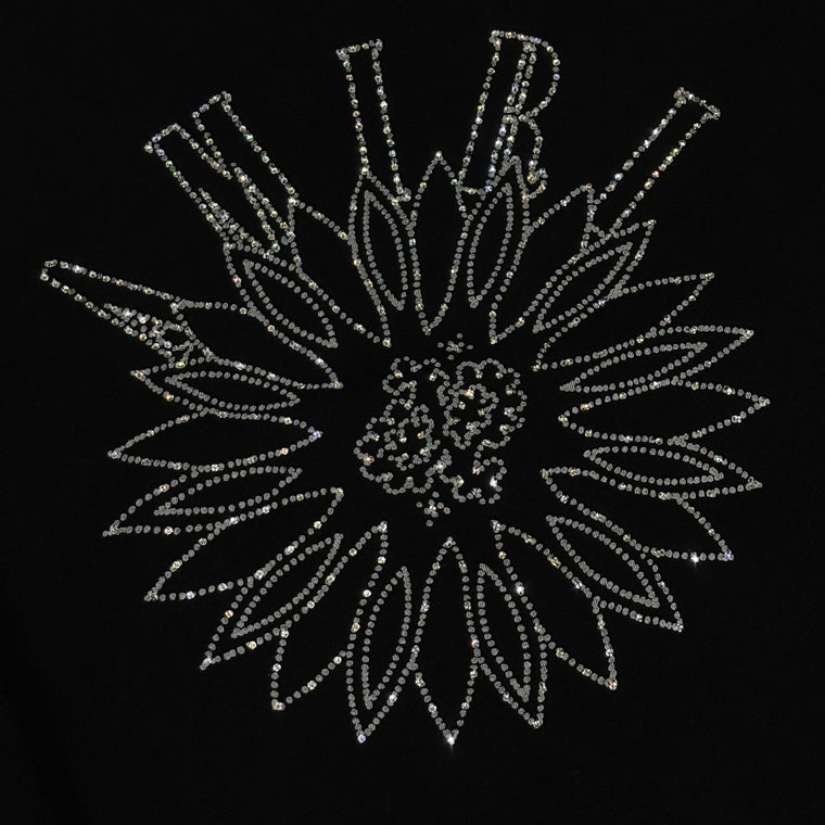 Crystal Embellished Rhinestone Logo Hoodie — photo 2
