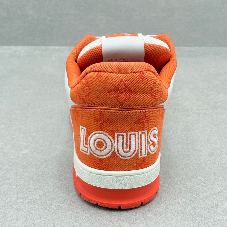 Denim Strap Trainer Orange White — photo 9