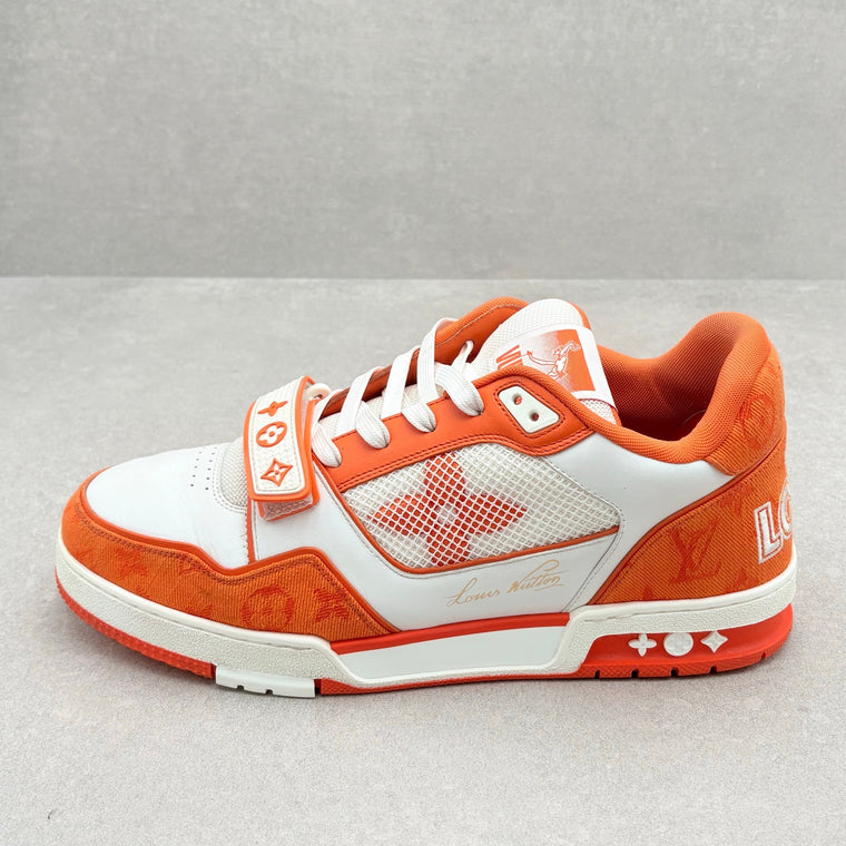 Denim Strap Trainer Orange White — photo 8