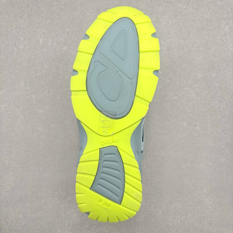 WORN ONCE! Dior B30 Reflective Sneaker Blue Neon Yellow — photo 7