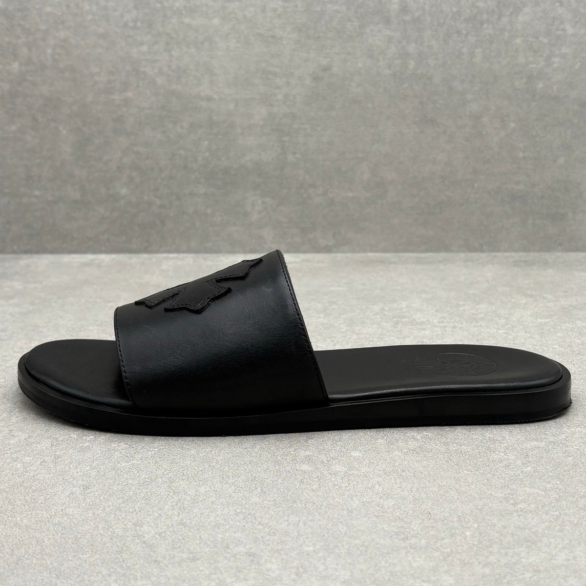 Leather Slides Black — photo 10