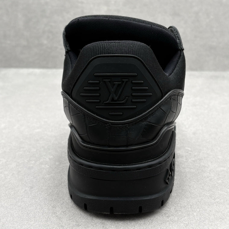 Alligator Print Maxi Sneaker Black — photo 3