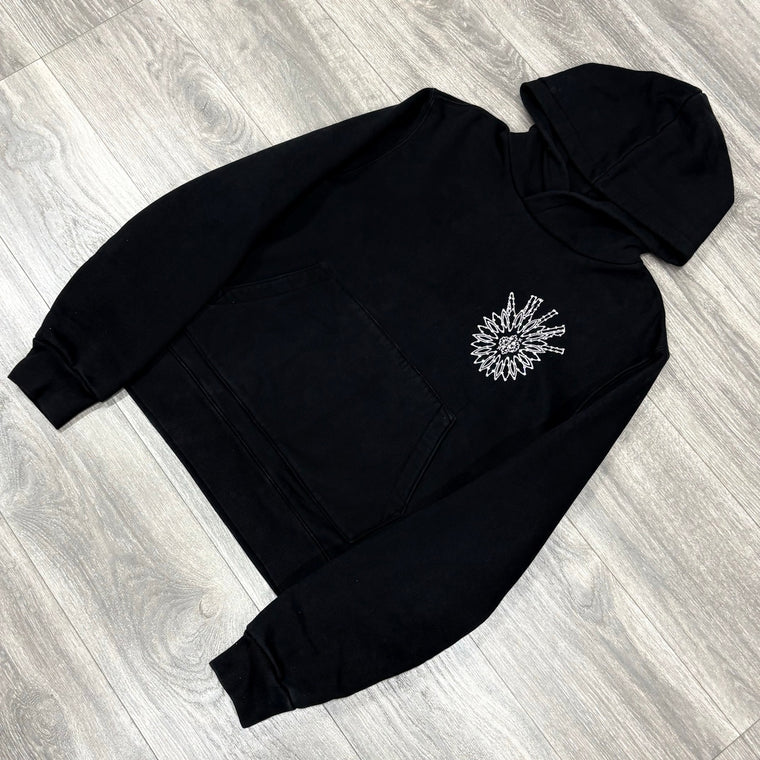 Crystal Embellished Rhinestone Logo Hoodie — photo 4