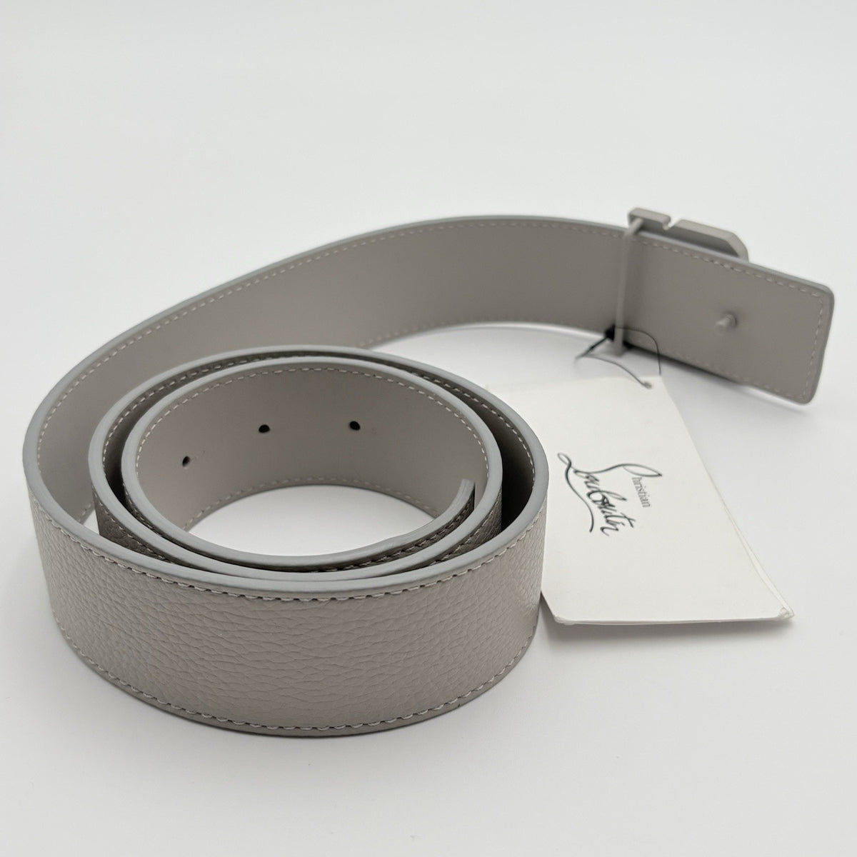 Happy Rui CL Logo Belt Grey Leather — photo 3