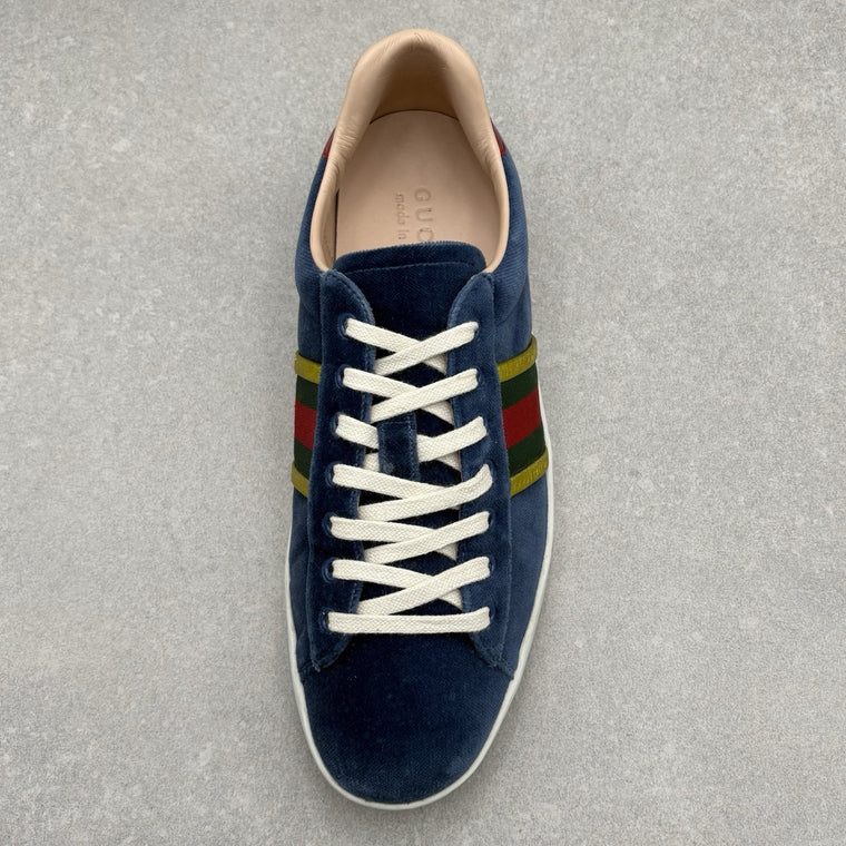 Ace Low Top Sneaker Velvet Blue — photo 11
