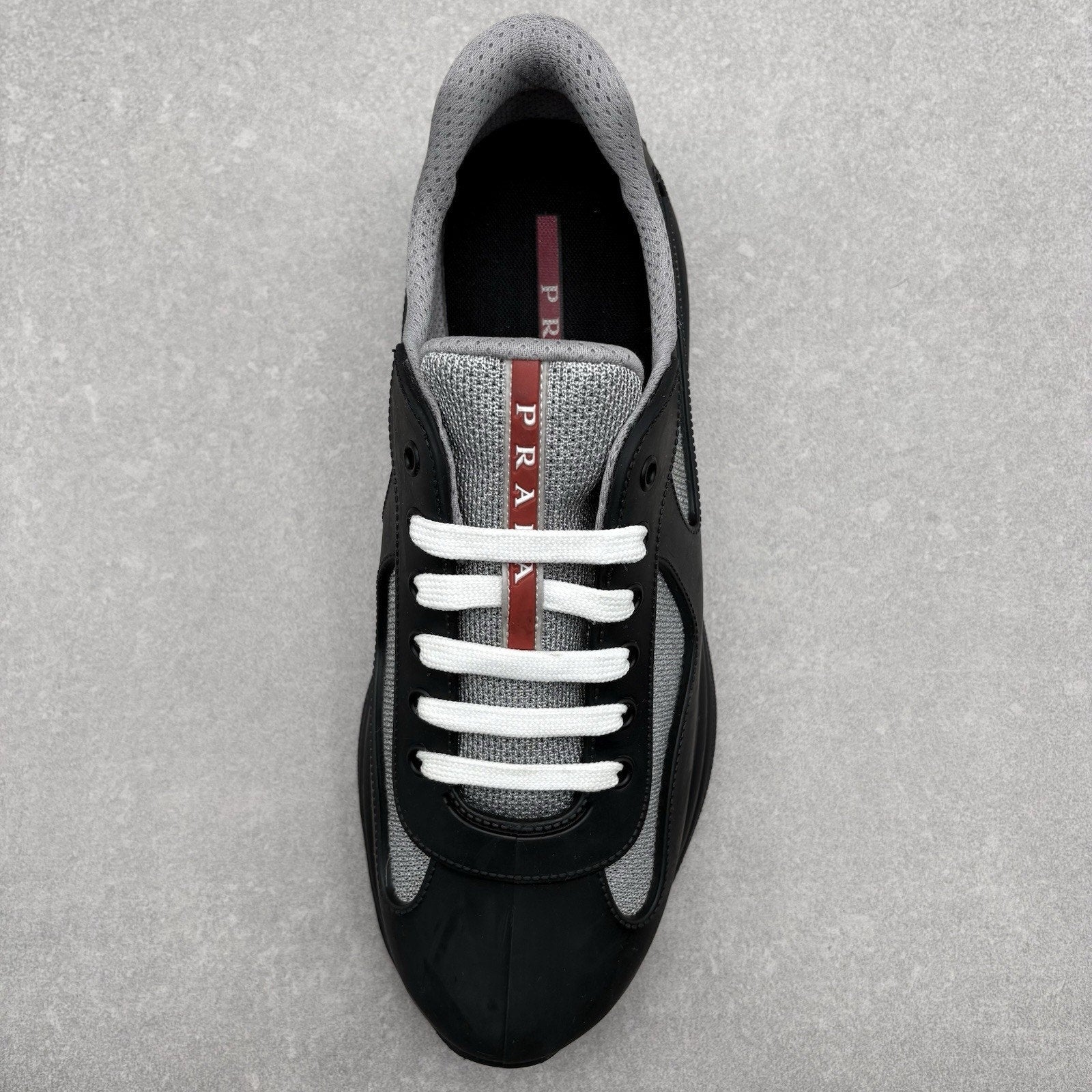 Prada America's Cup Rubber Sneakers ' Black ' | Size 43 (10 US)