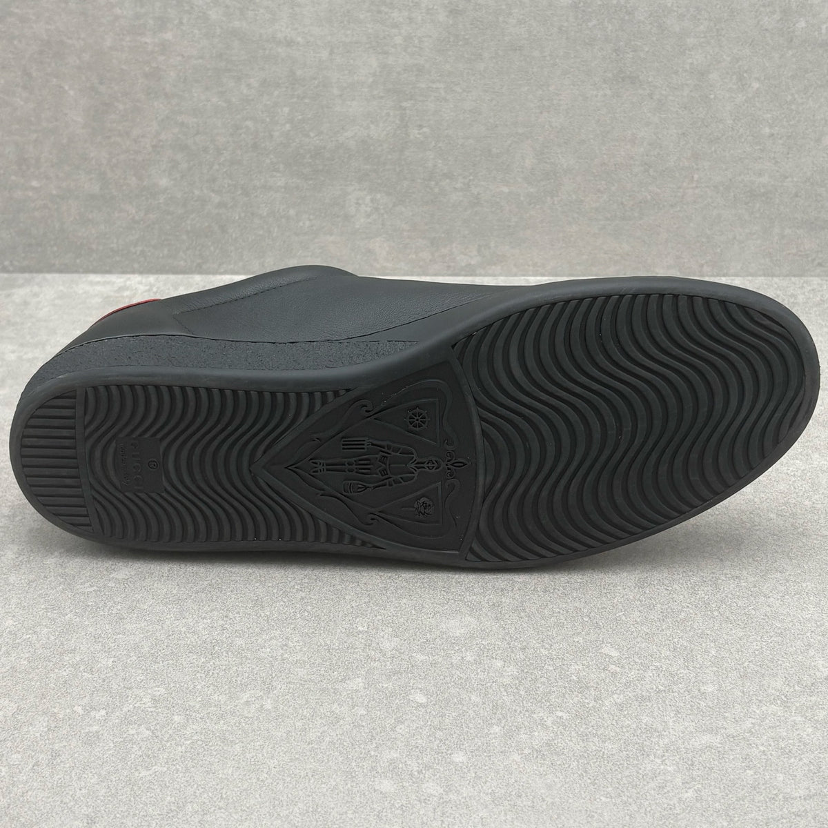 Ace Black Leather Sneaker Green Panther — photo 12