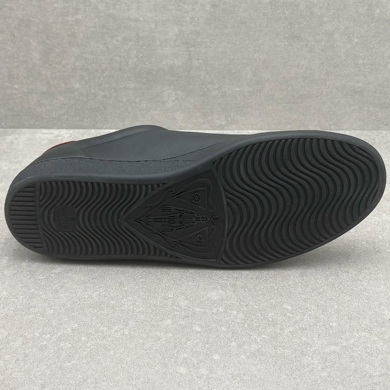 Ace Black Leather Sneaker Green Panther — photo 12