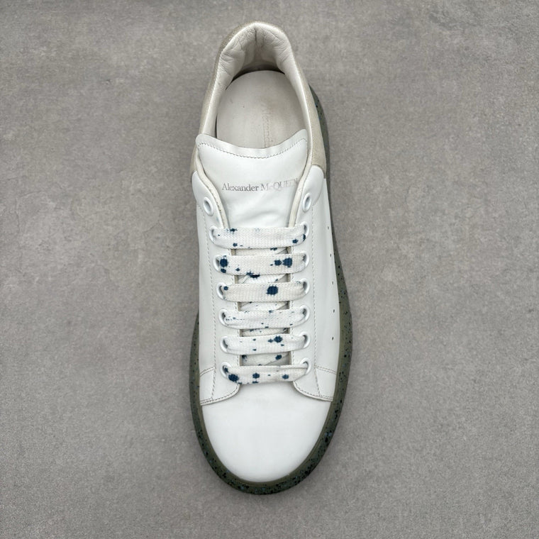 Size 44 (11 US) Alexander McQueen Clear Sole ' Splatter Blue ' | GREAT CONDITION — photo 11