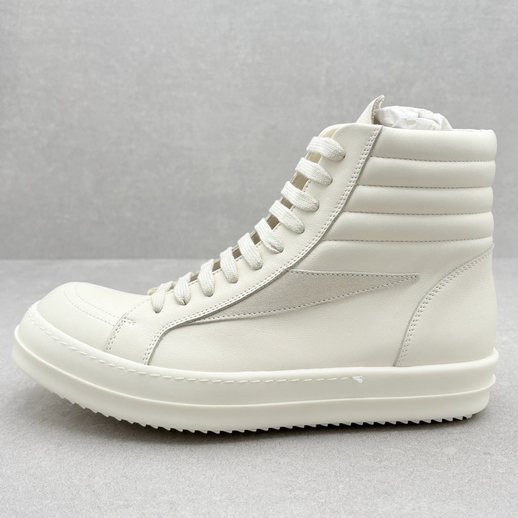 Rick Owens Lido DRKSHDW Vintage High Top ' Natural Milk ' | Size 41 (8 US)