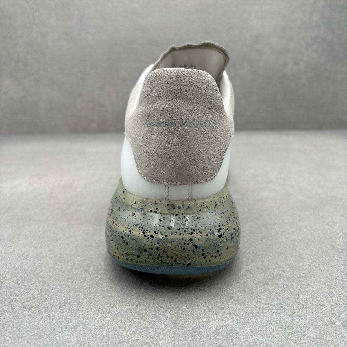 Size 44 (11 US) Alexander McQueen Clear Sole ' Splatter Blue ' | GREAT CONDITION — photo 9