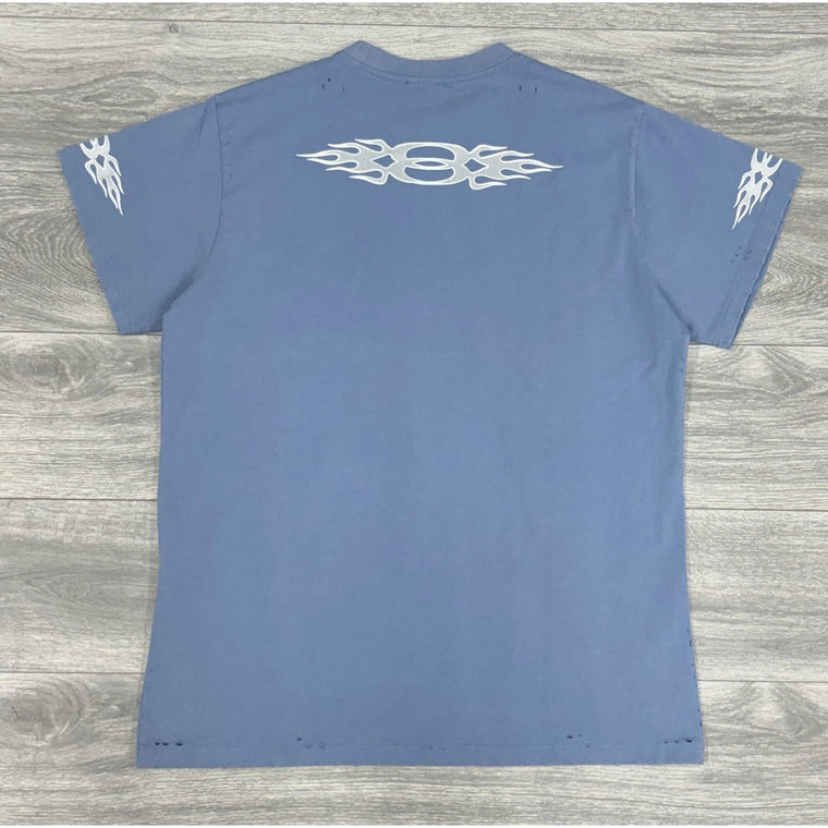 Oversized Burning Unity T-Shirt Blue — photo 3