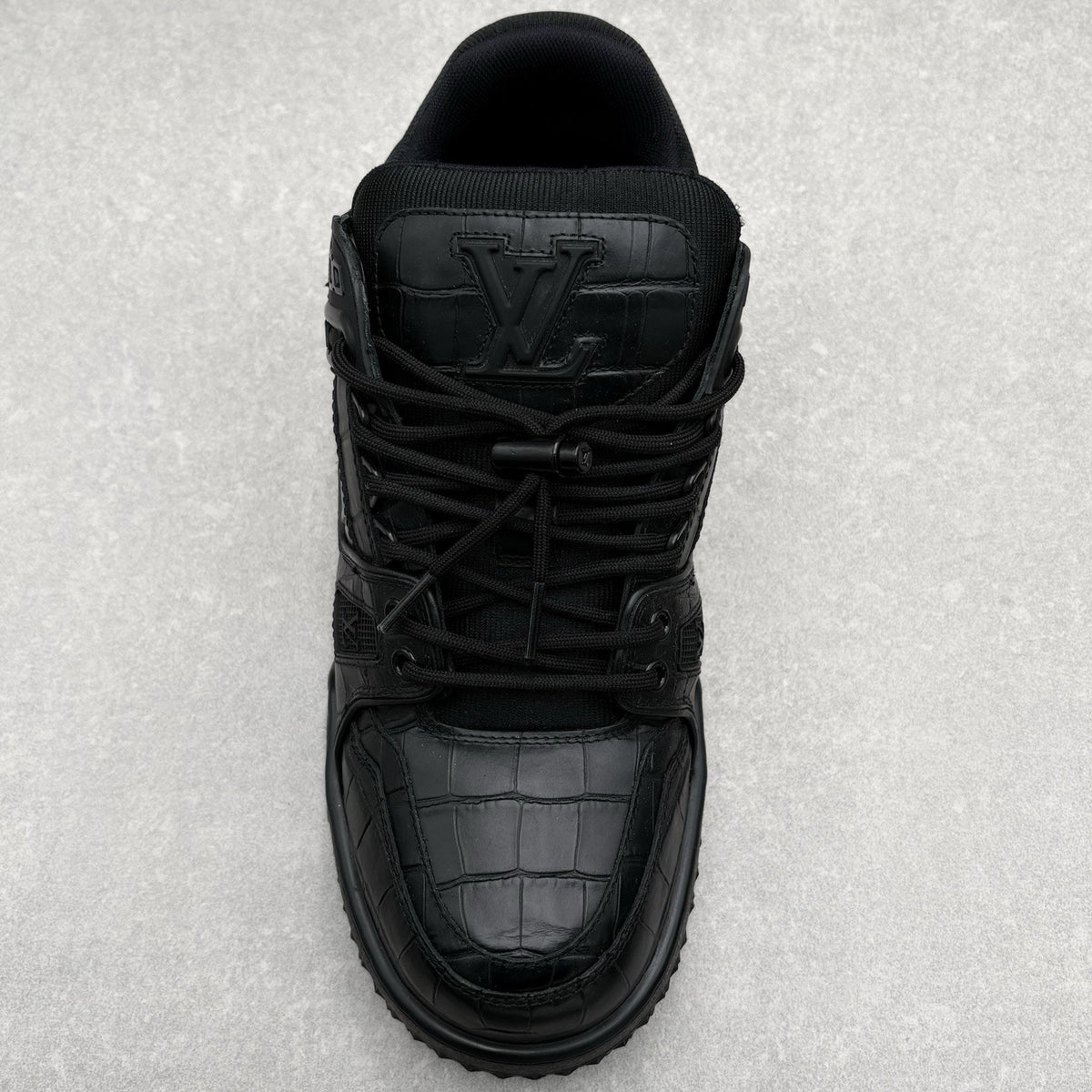 Alligator Print Maxi Sneaker Black — photo 5
