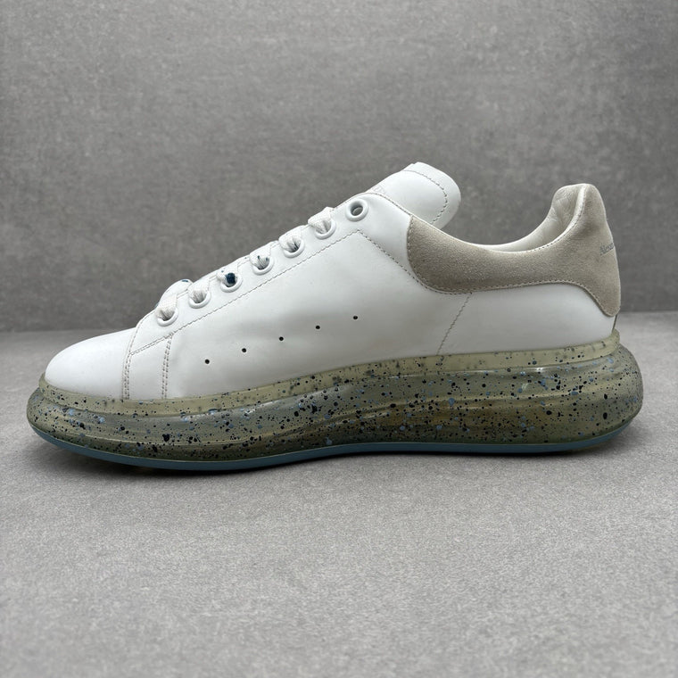 Size 44 (11 US) Alexander McQueen Clear Sole ' Splatter Blue ' | GREAT CONDITION — photo 4