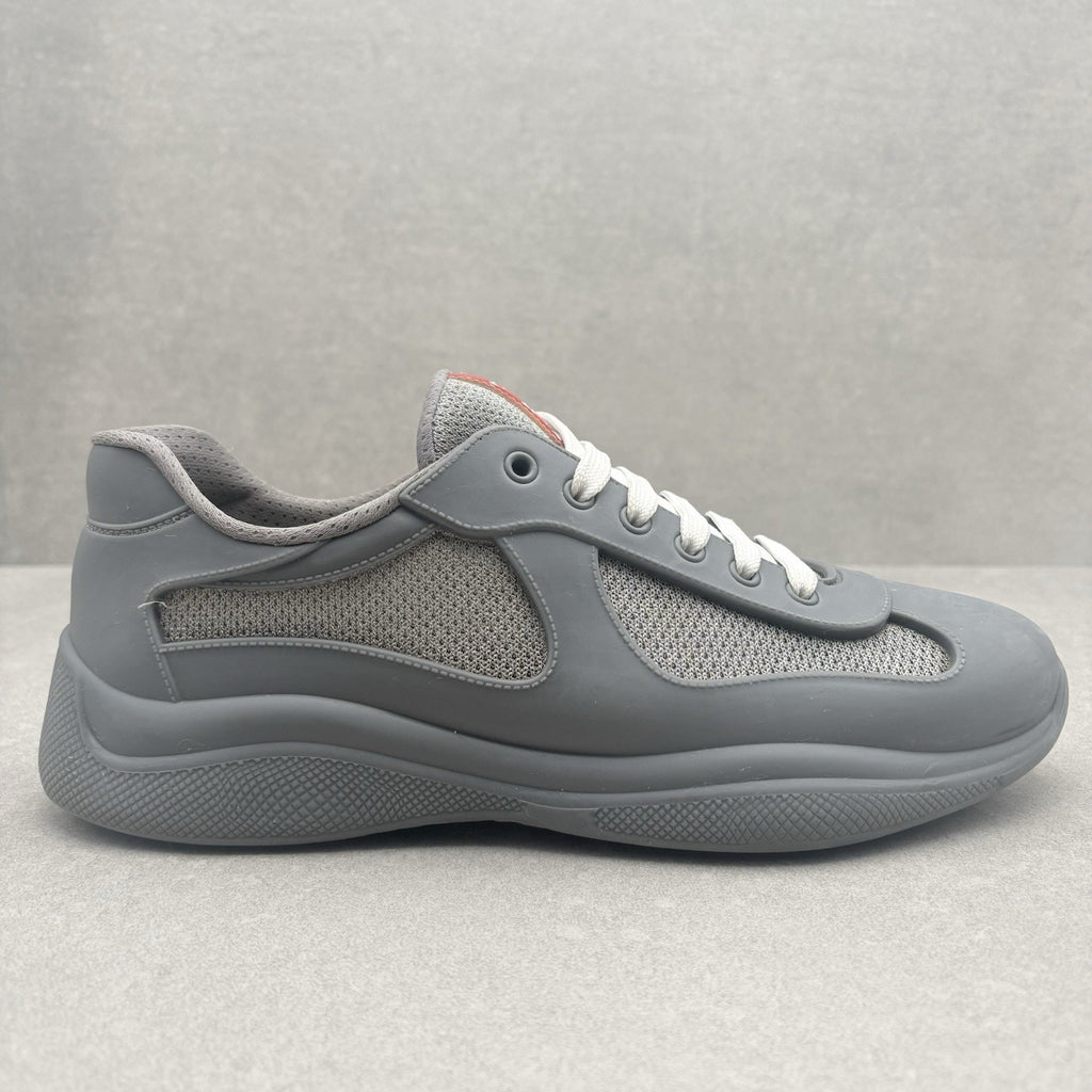Prada America's Cup Rubber Sneakers ' Grey ' | Size 42 (9 US)