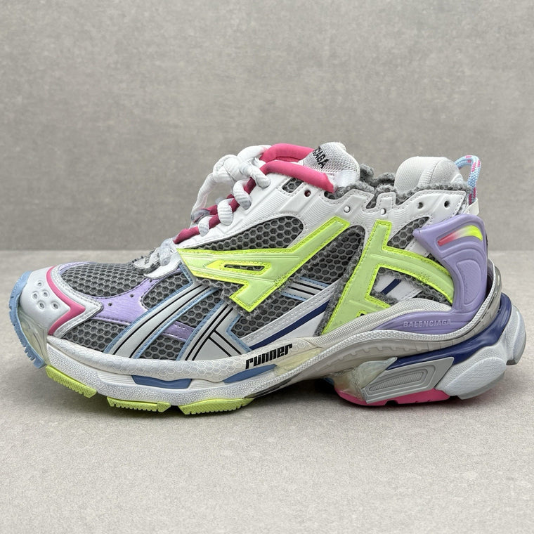Runner Grey Purple Neon Yellow White — photo 8
