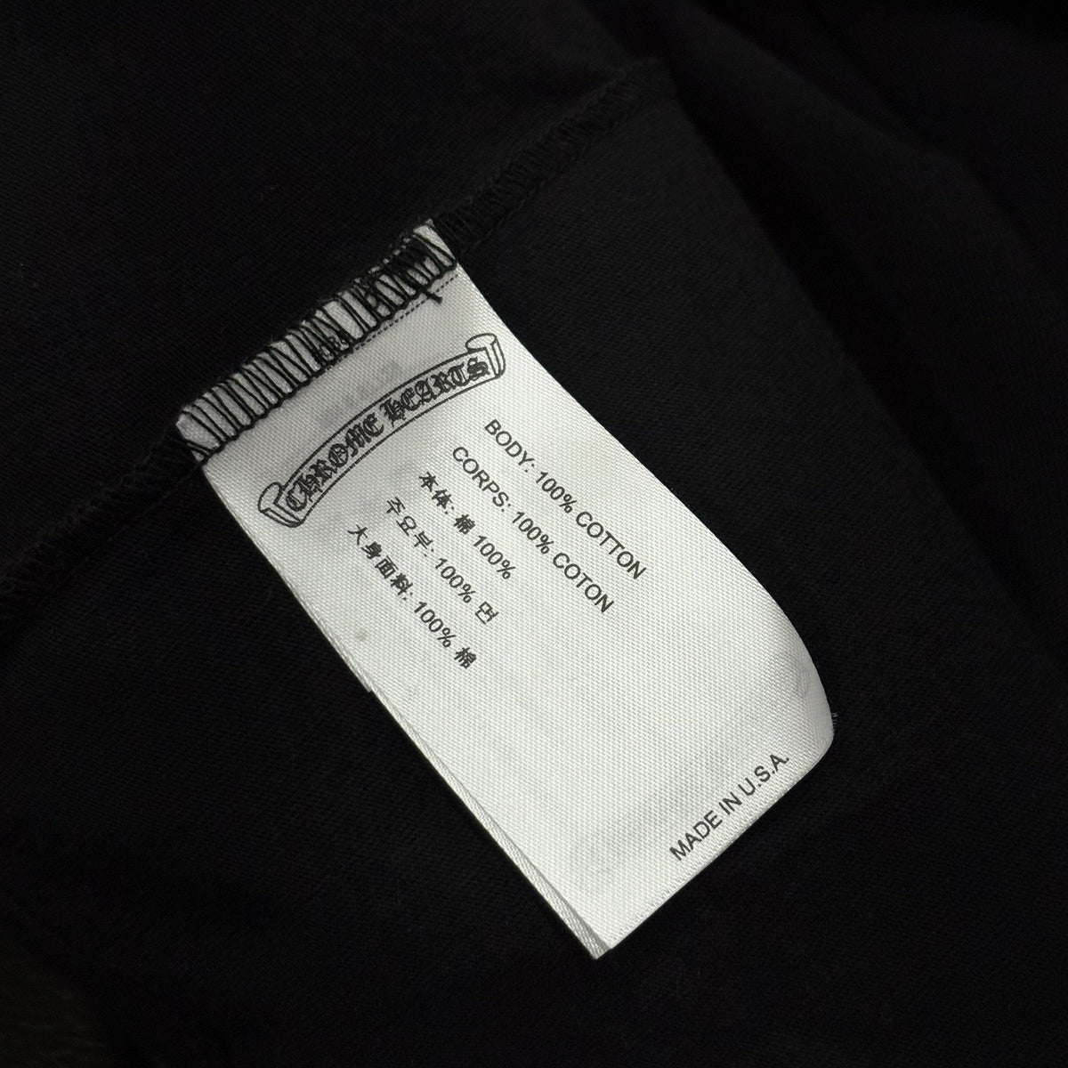 New! Chrome Hearts Neck & Vertical Logo Long Sleeve Shirt Black Green Size M — photo 10