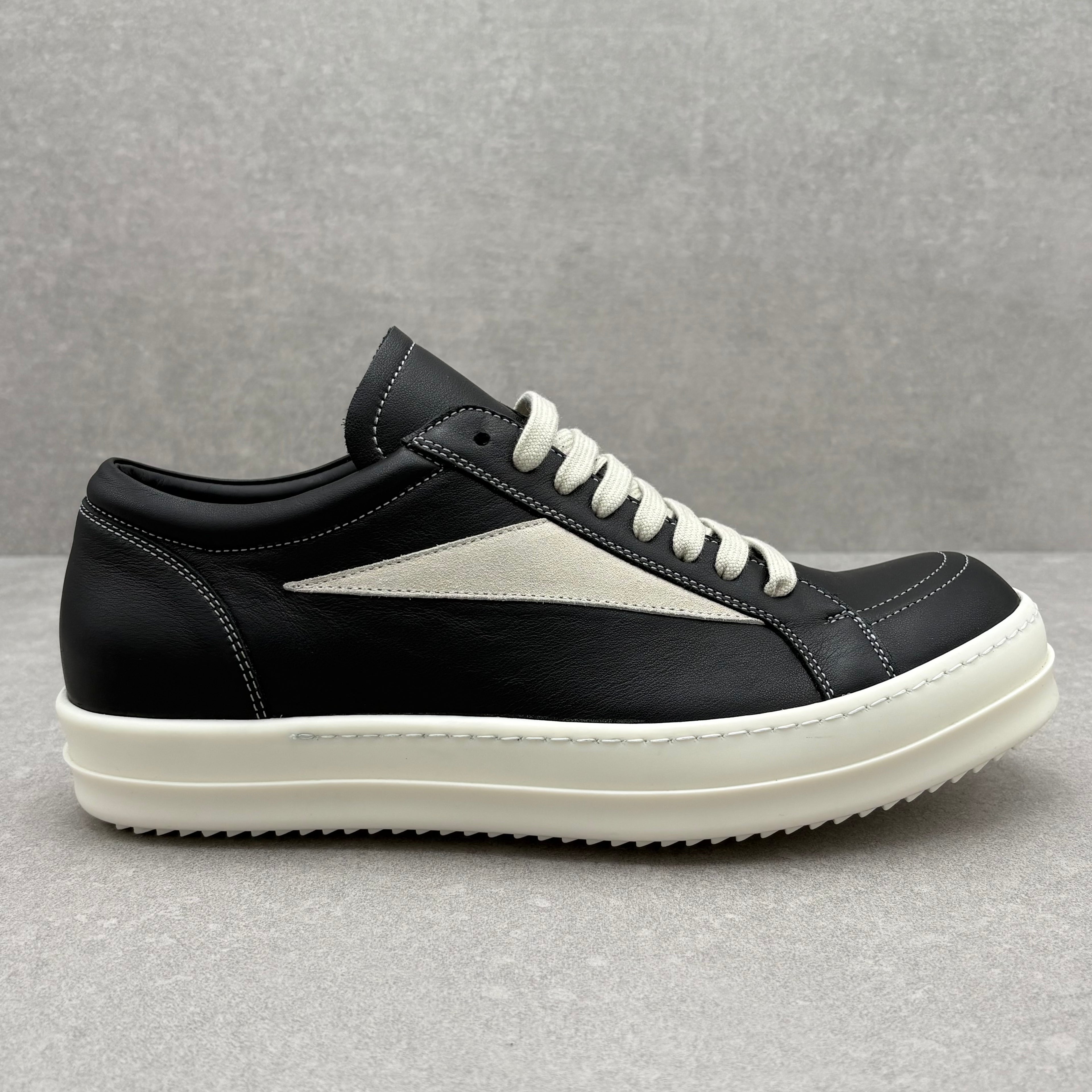 Rick Owens Lido Vintage Sneaker ' Black Milk ' | Size 42 (9 US)