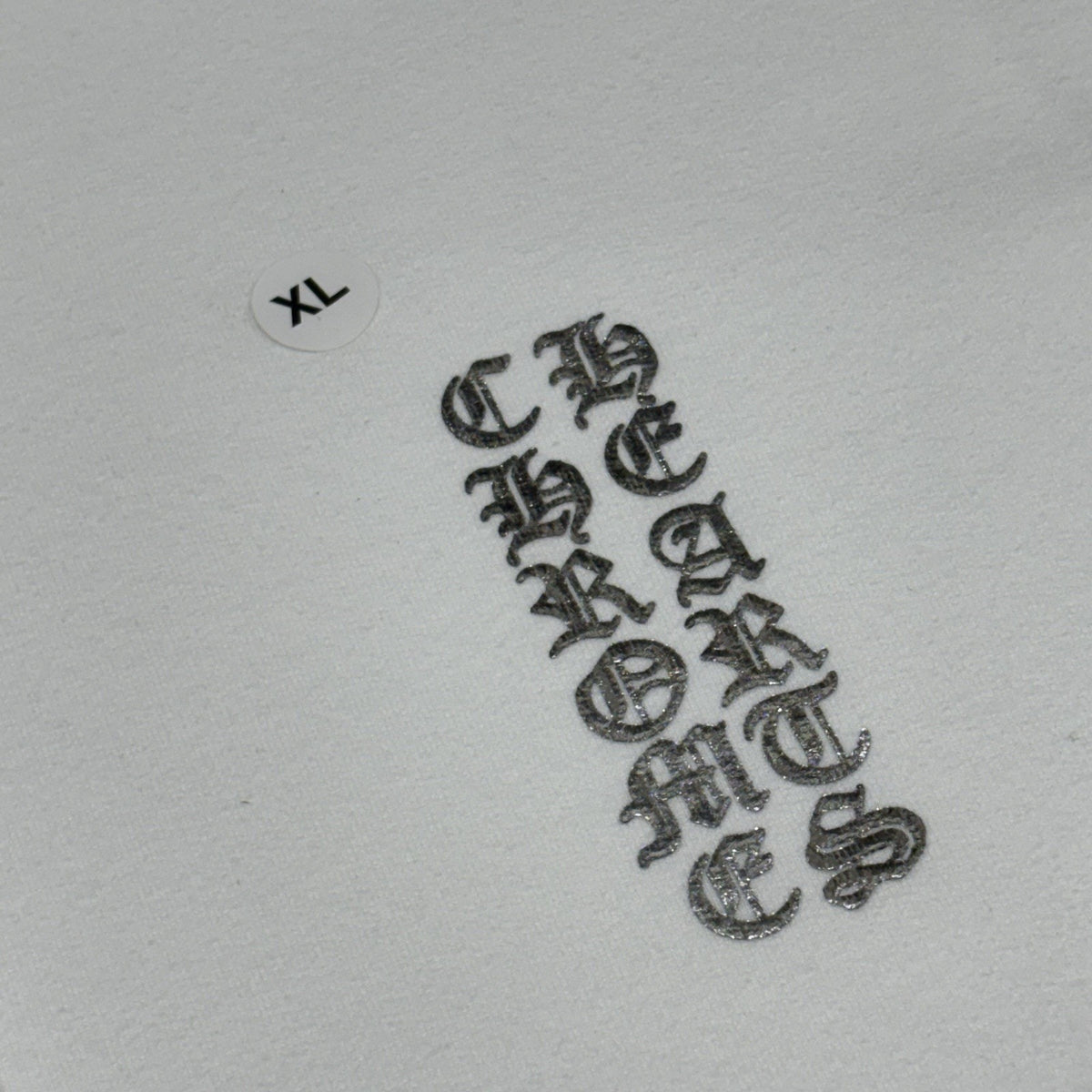 Vertical Logo Foil Hoodie White — photo 5