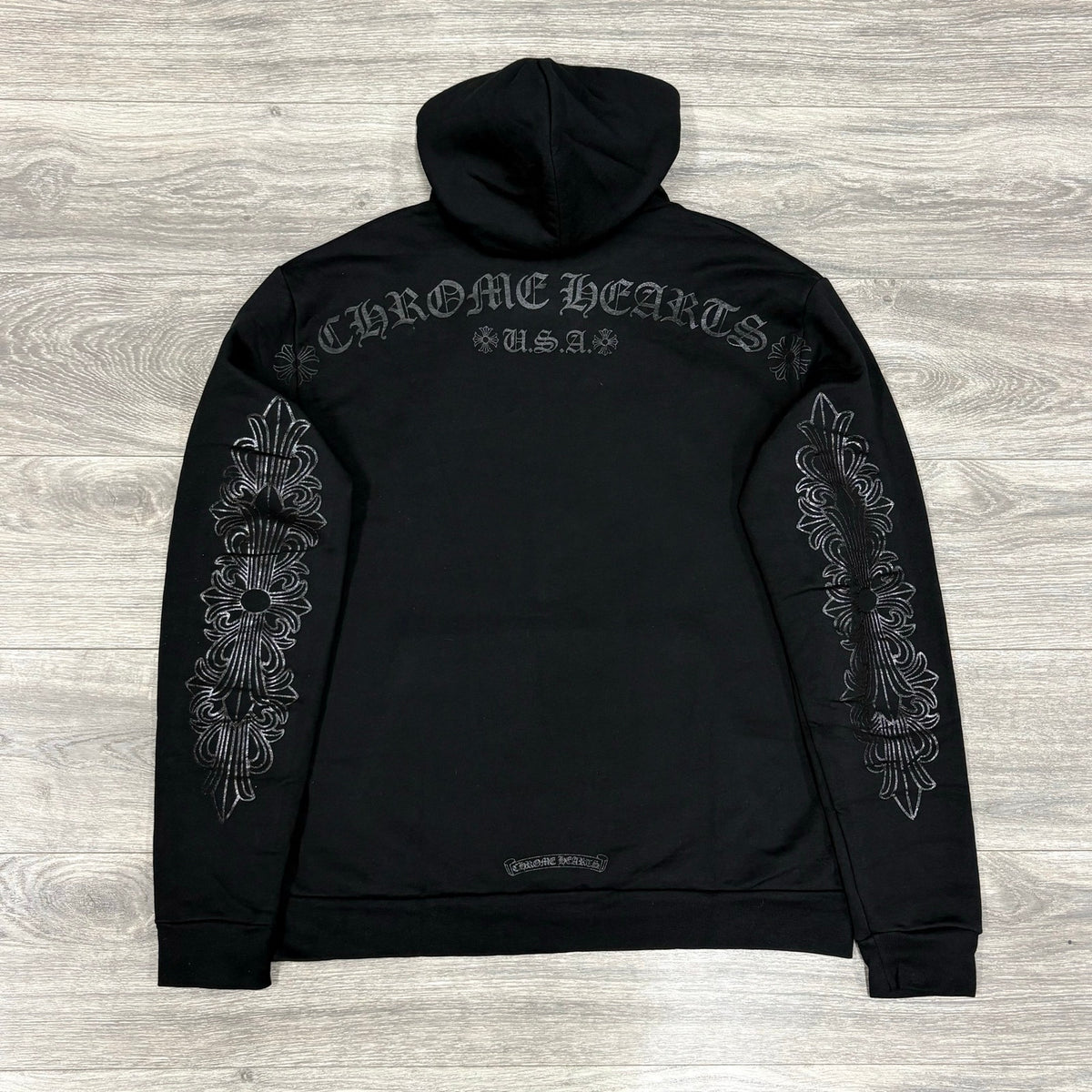Floral Horseshoe Hoodie 'Black' — photo 7