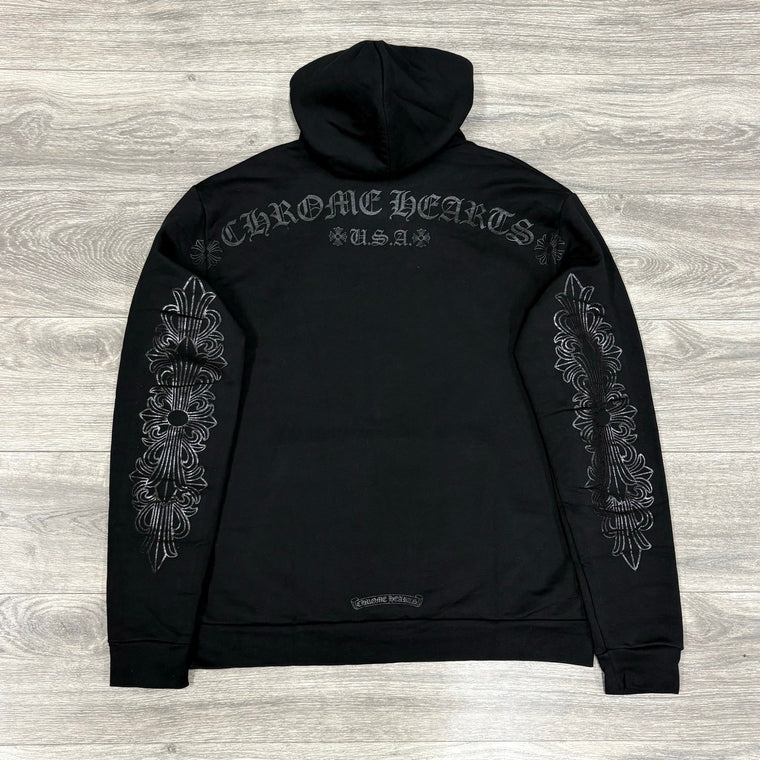 Floral Horseshoe Hoodie 'Black' — photo 7