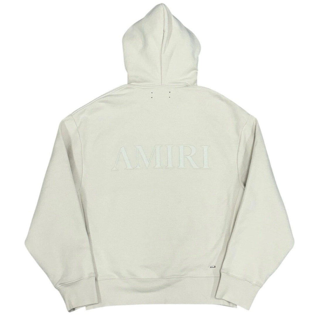 Embroidered Logo Hoodie Beige