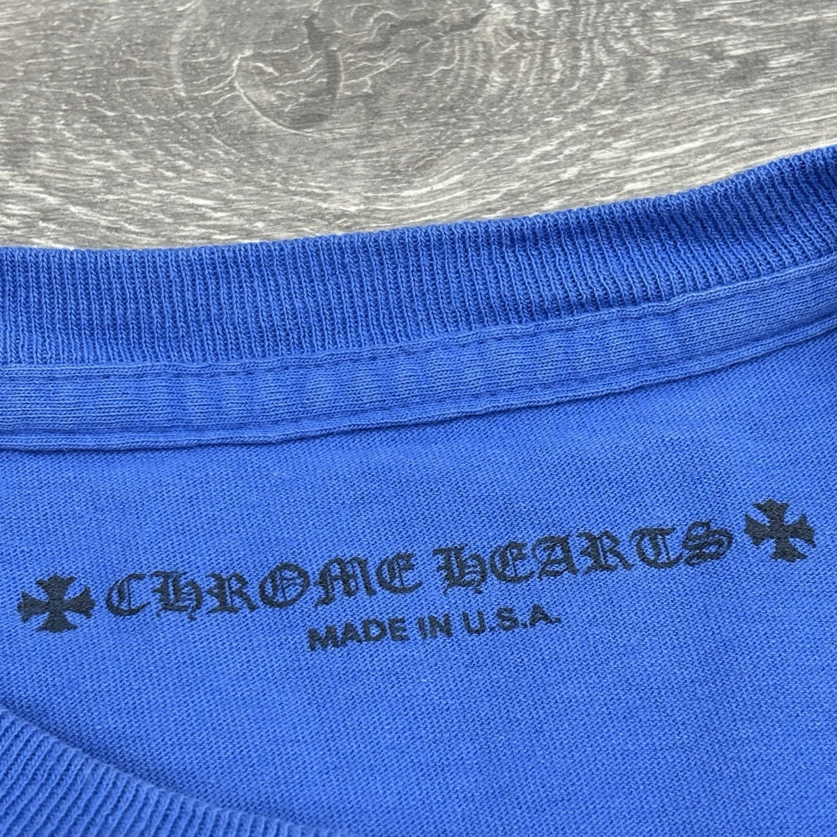 Scroll Label Pocket T-Shirt Blue Purple Green — photo 11