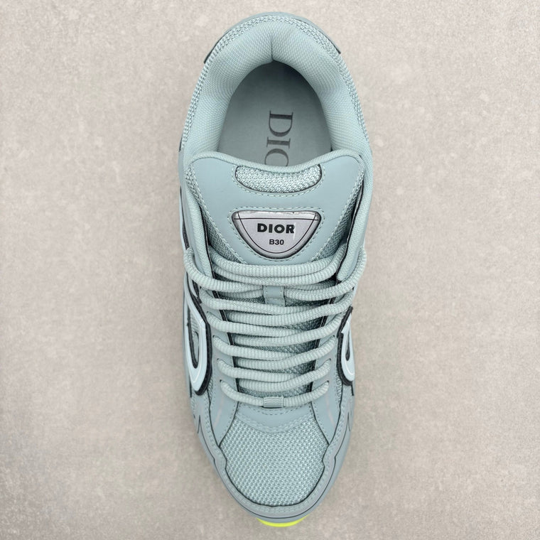 WORN ONCE! Dior B30 Reflective Sneaker Blue Neon Yellow — photo 5