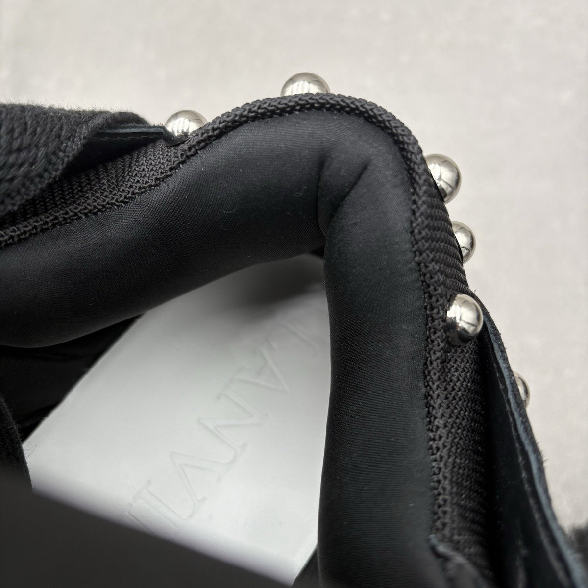 Studded Curb Sneaker Black — photo 6