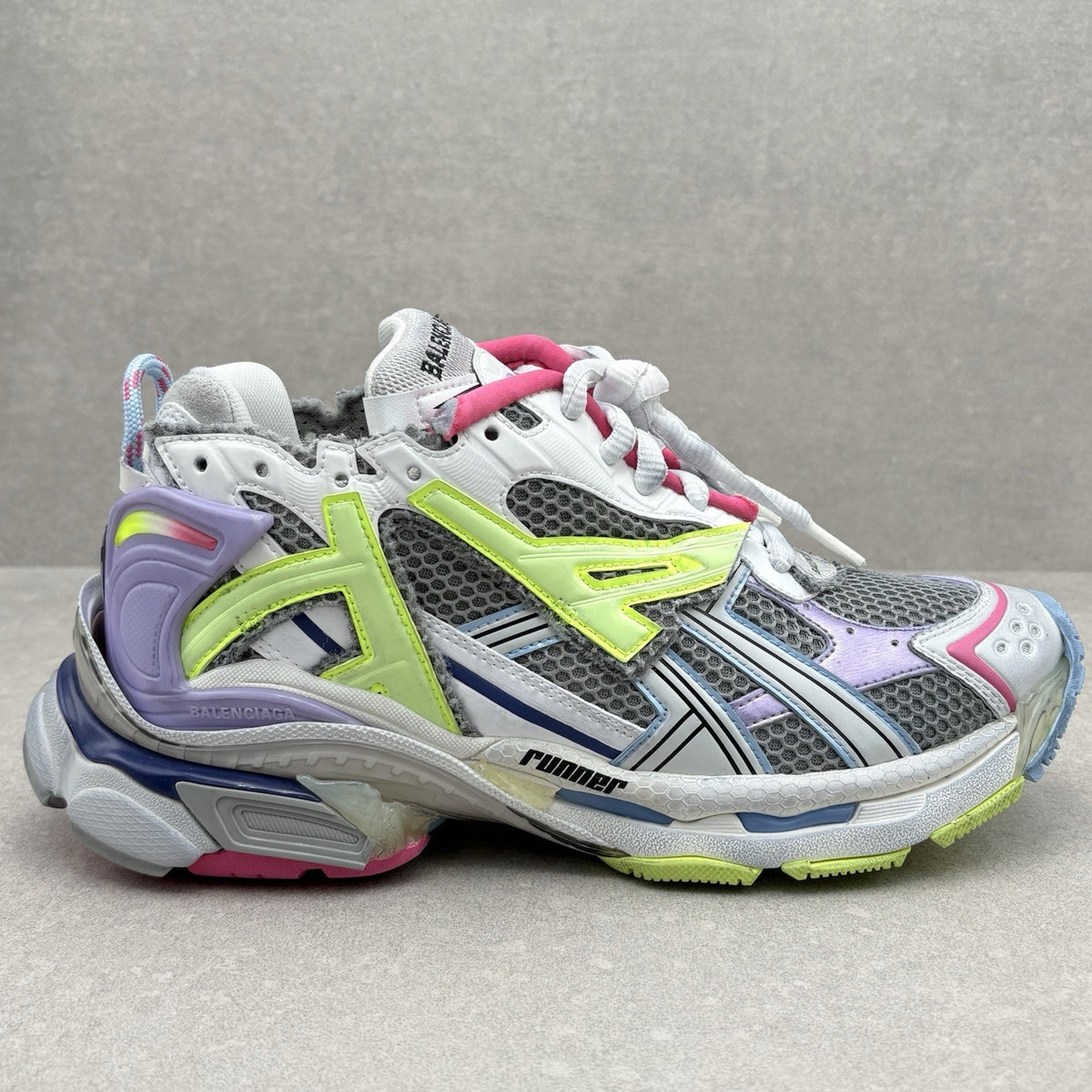 Runner Grey Purple Neon Yellow White — photo 2