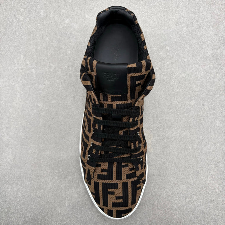 FF Motif Lace Up Low Top Sneaker Almond Black — photo 5