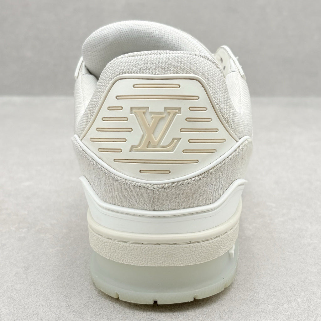 Louis Vuitton Trainer Denim ' Beige ' | Size 8.5 LV (9.5-10 US)