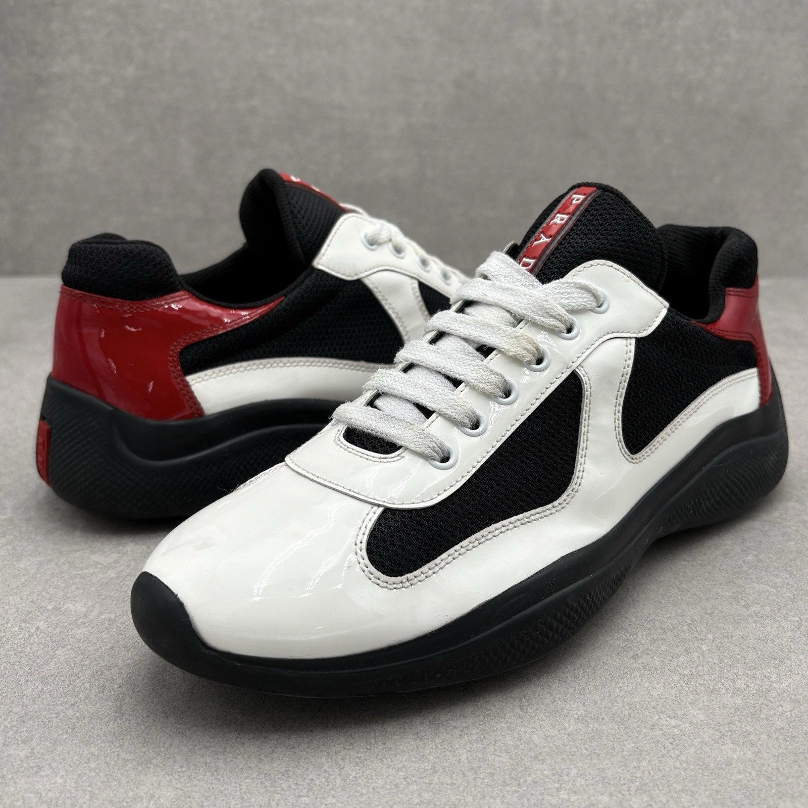 Prada Americas Cup ' Black White Red ' | Size 7 UK (8 US)
