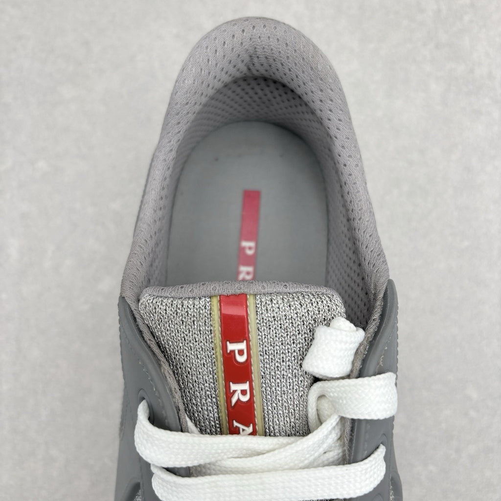 Prada America's Cup Rubber Sneakers ' Grey ' | Size 41 (8 US)