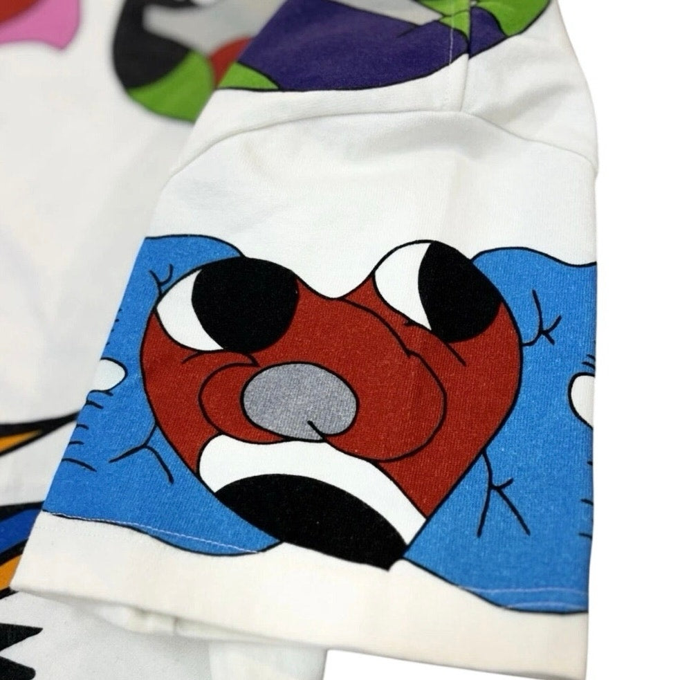 Short Sleeve Cartoon T-Shirt White — photo 5