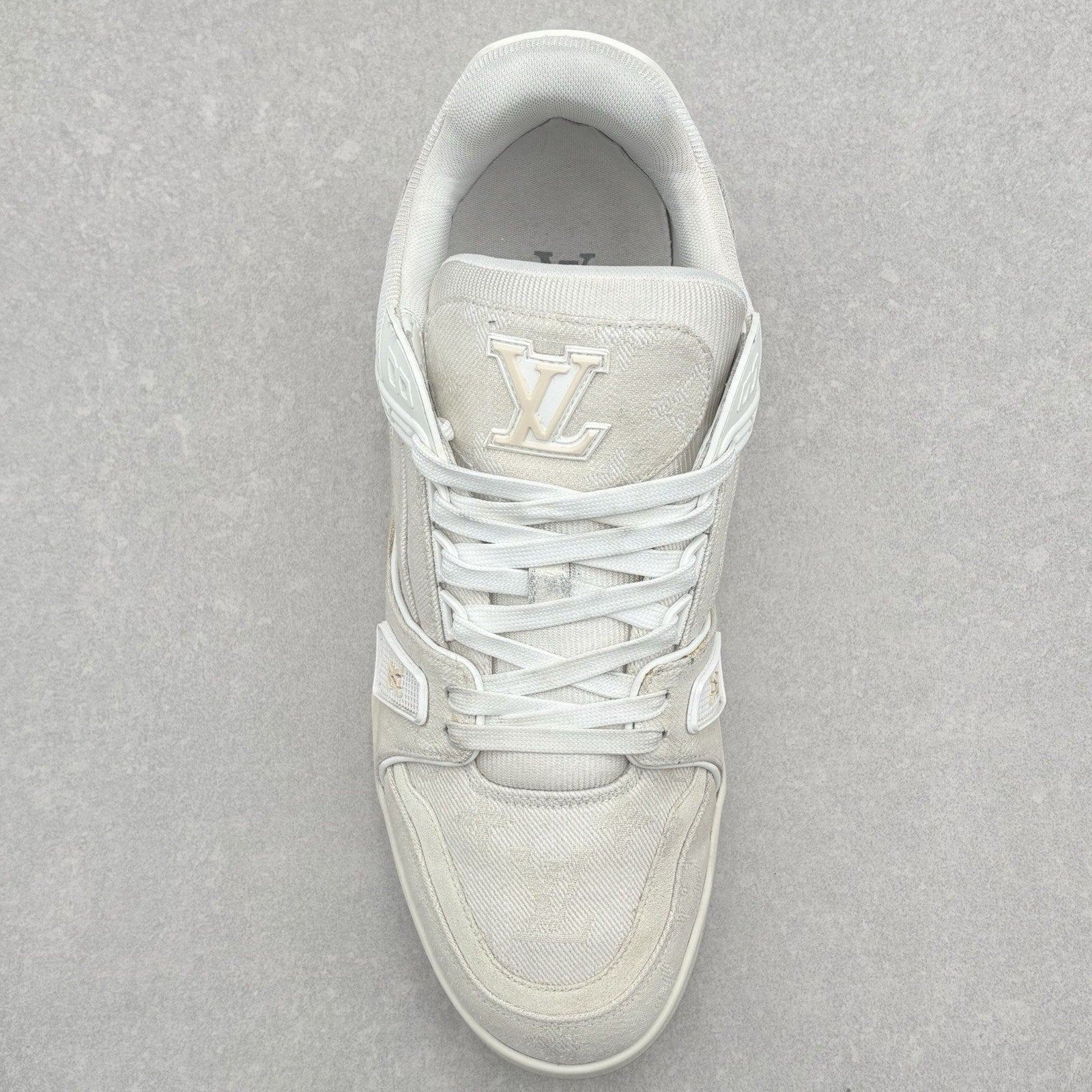 Louis Vuitton Trainer Denim ' Beige ' | Size 8.5 LV (9.5-10 US)