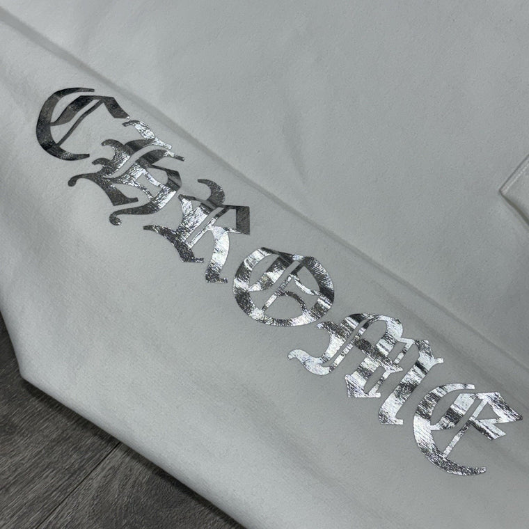 Vertical Logo Foil Hoodie White — photo 3