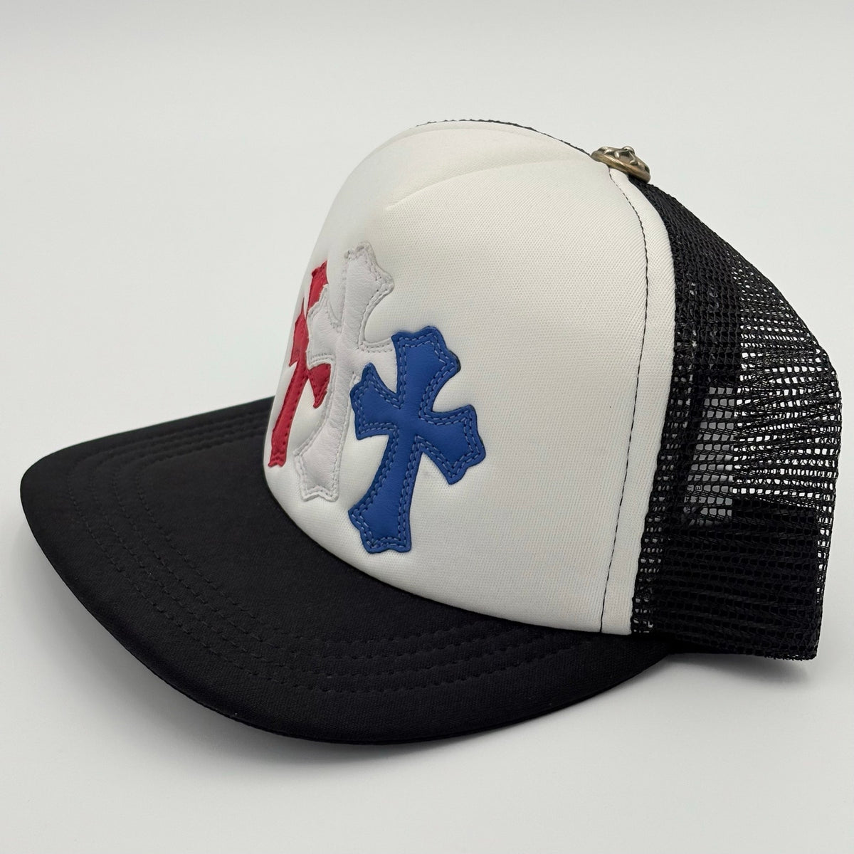 Triple Cross Trucker Hat Red White Blue — photo 3