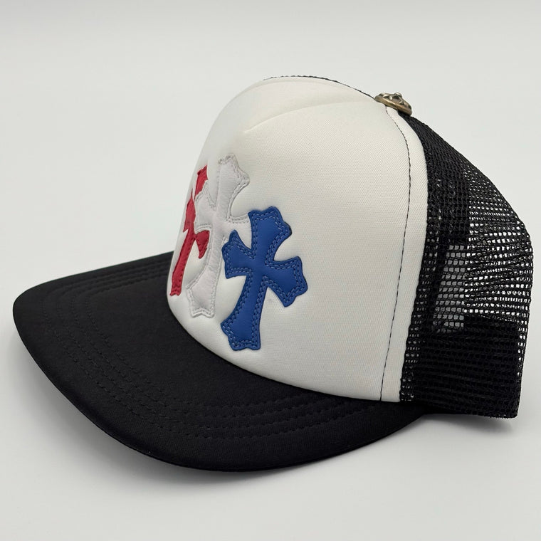 Triple Cross Trucker Hat Red White Blue — photo 3