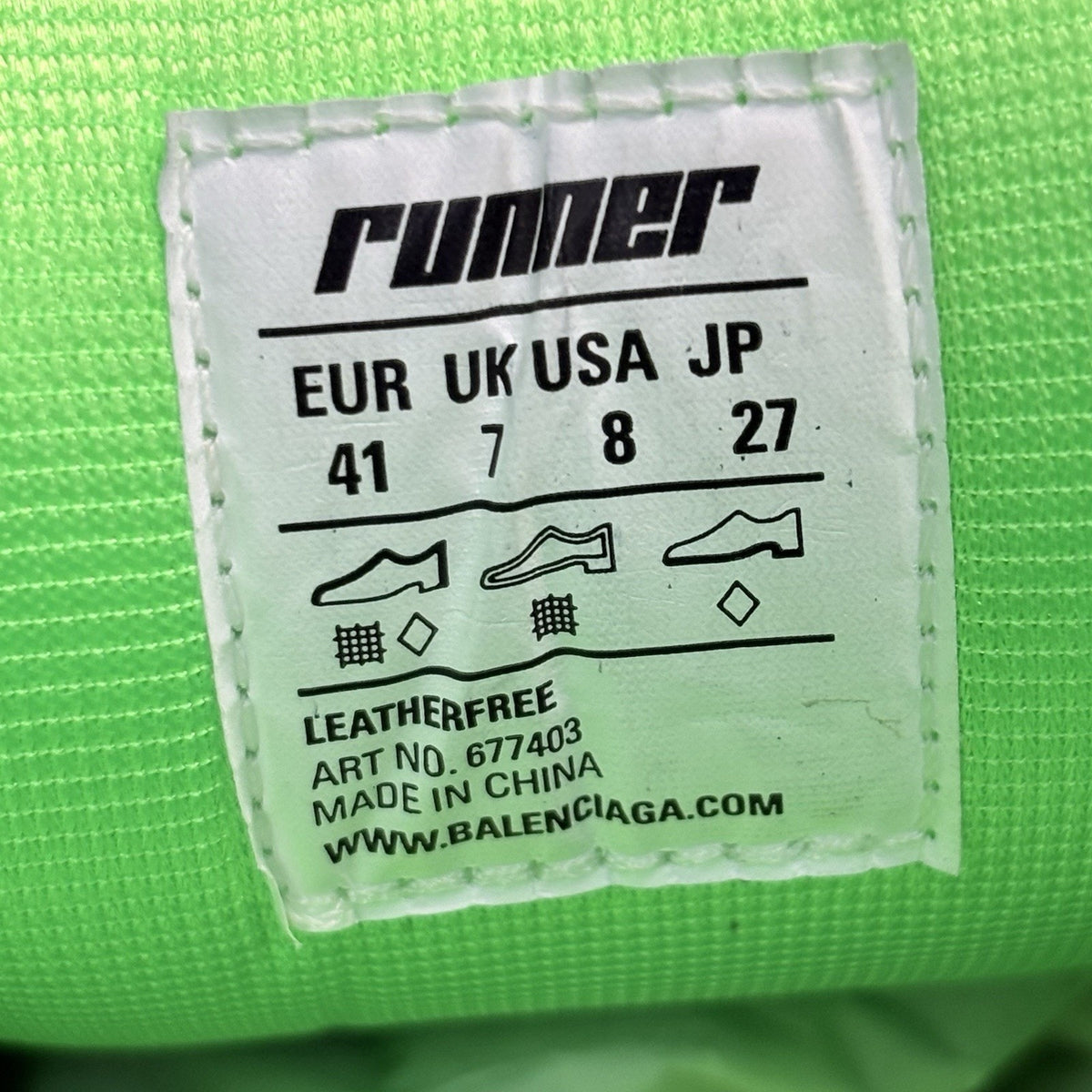 Runner Fluo Green White — photo 14
