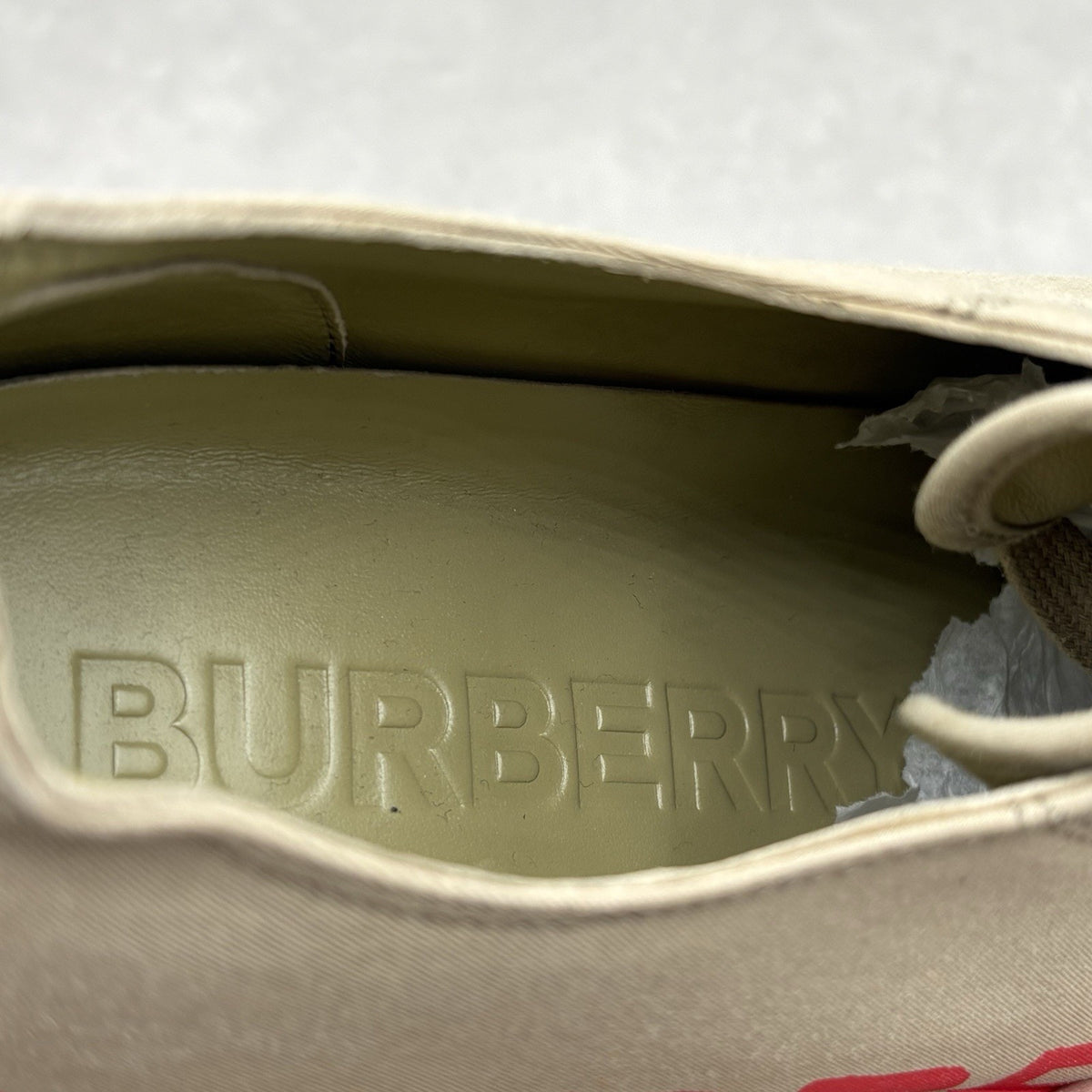 Burberry Gabardine Low Top Beige Red — photo 7