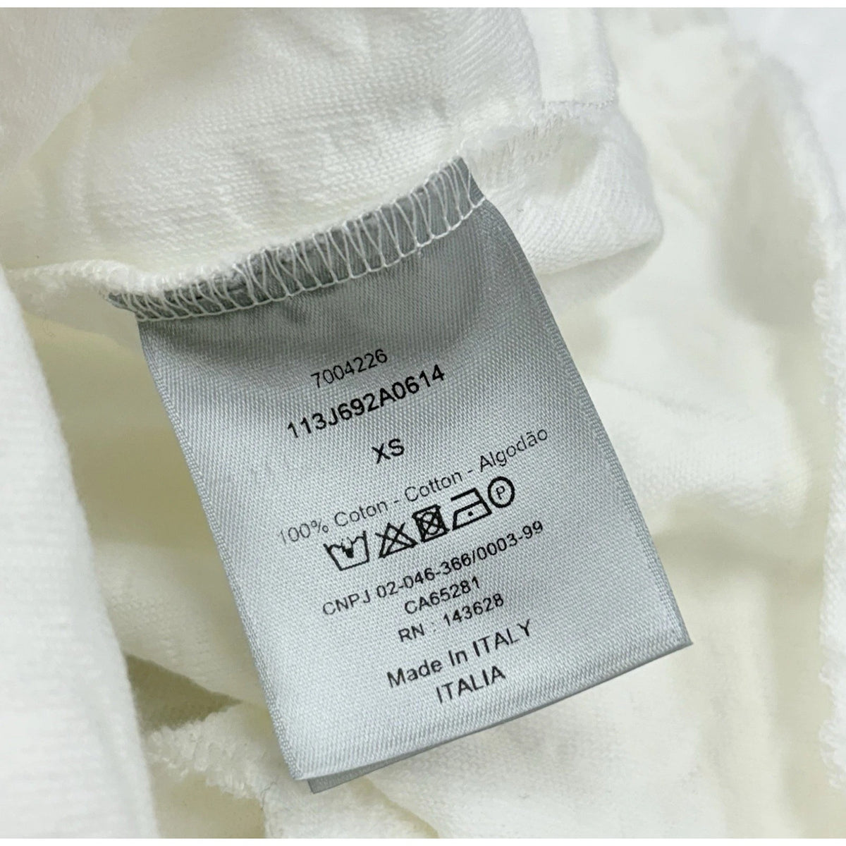 Relaxed Fit Oblique Terry Cotton Jacquard T-Shirt White — photo 4