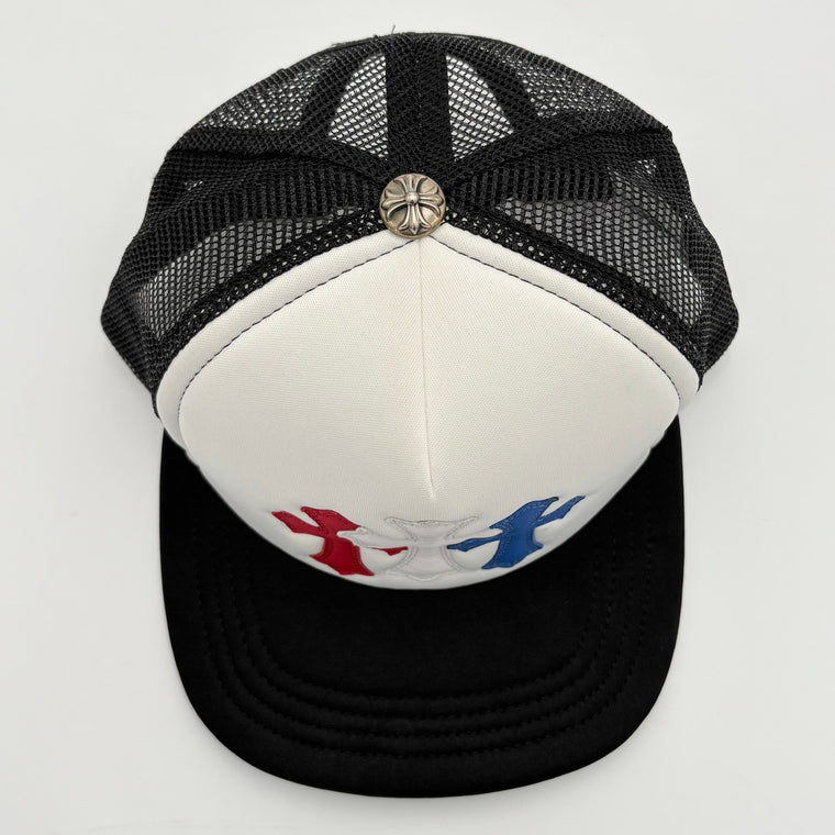 Triple Cross Trucker Hat Red White Blue — photo 6