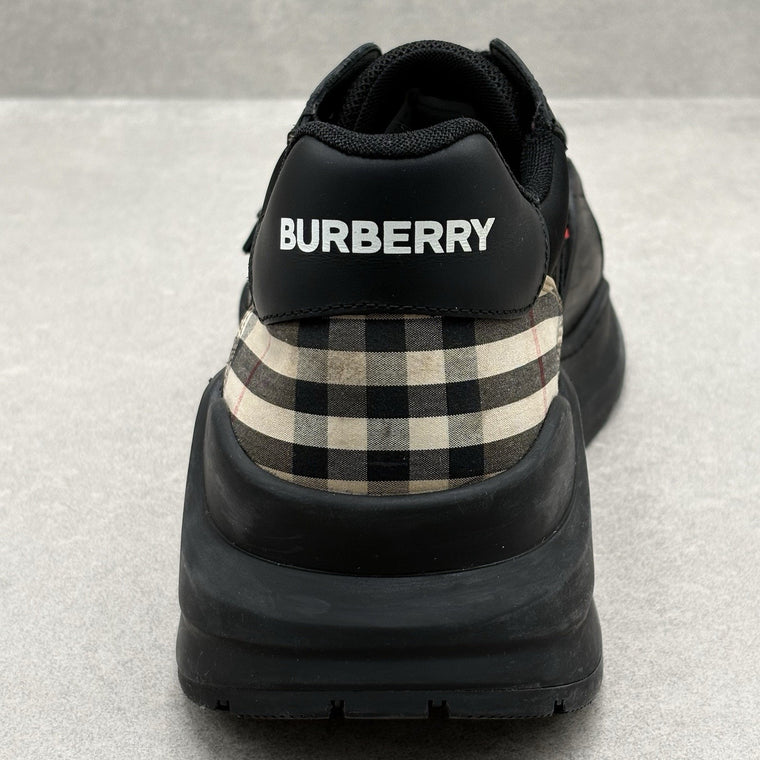 Burberry Leather Vintage Check Sneaker Black — photo 9