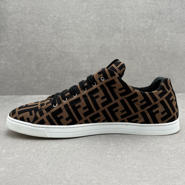 FF Motif Lace Up Low Top Sneaker Almond Black — photo 4