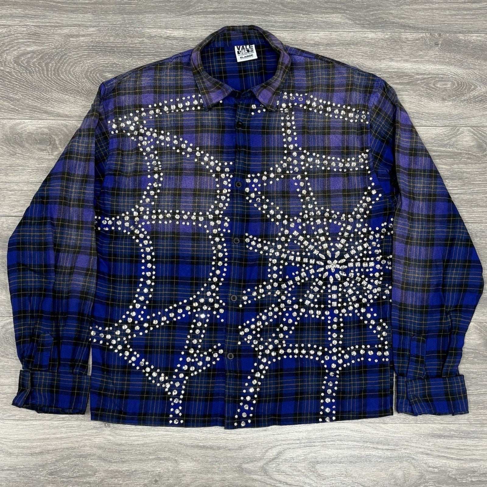BRAND NEW! Vale Inferno Flannel ' Blue ' | Size XL