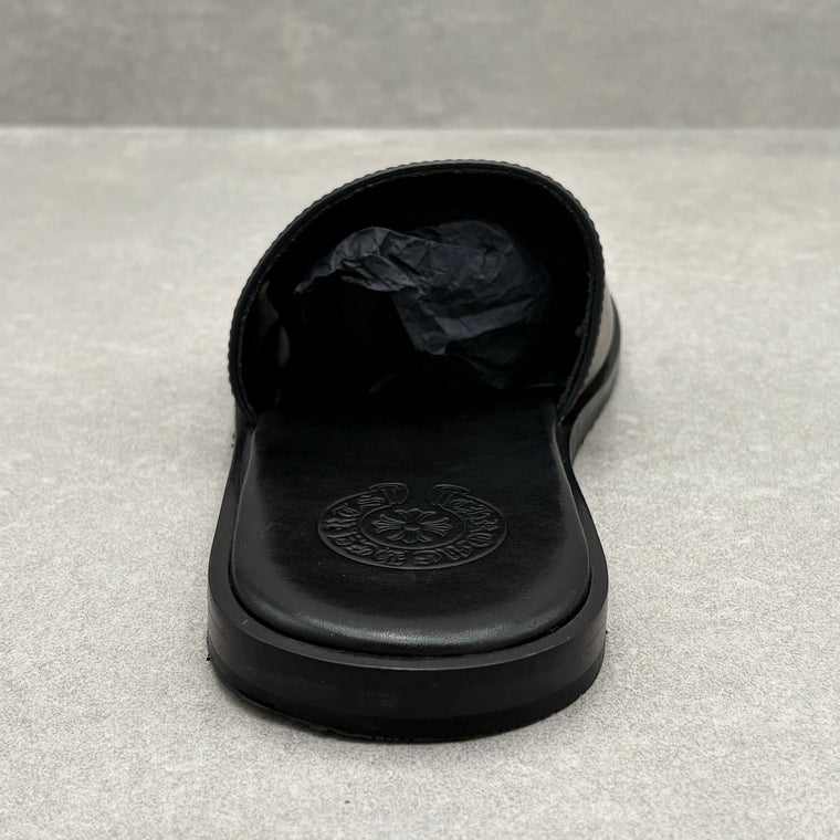 Leather Slides Black — photo 11
