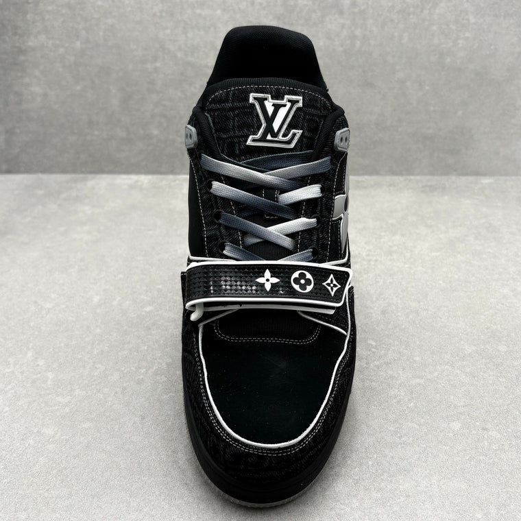 WORN ONCE! Louis Vuitton Crocodile Denim Strap Trainer — photo 11