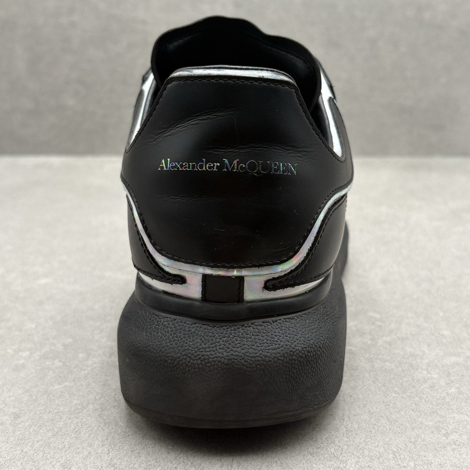 Alexander McQueen Oversized Sneaker ' Black Silver Holo ' | Size 46.5 (13.5 US)