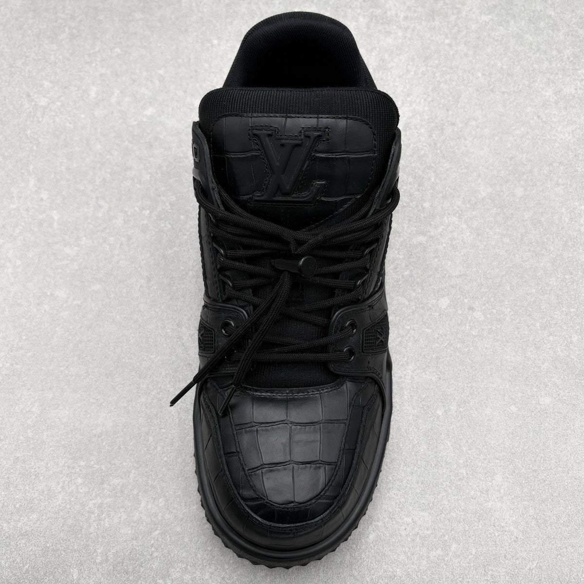 Alligator Print Maxi Sneaker Black — photo 11